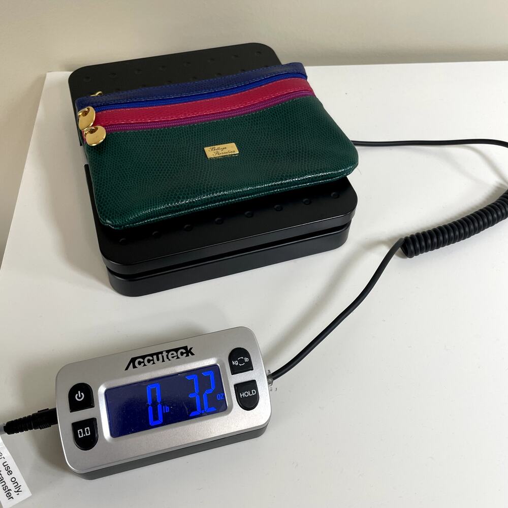 BOTTEGA FIORENTINA Multicolor Leather Triple Zip Wallet Textured Lizard Print - Picture 10 of 10